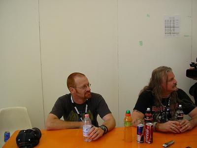 Conferenza stampa Iced Earth, Gods Of Metal 2008, John Schaffer, Matt Barlow